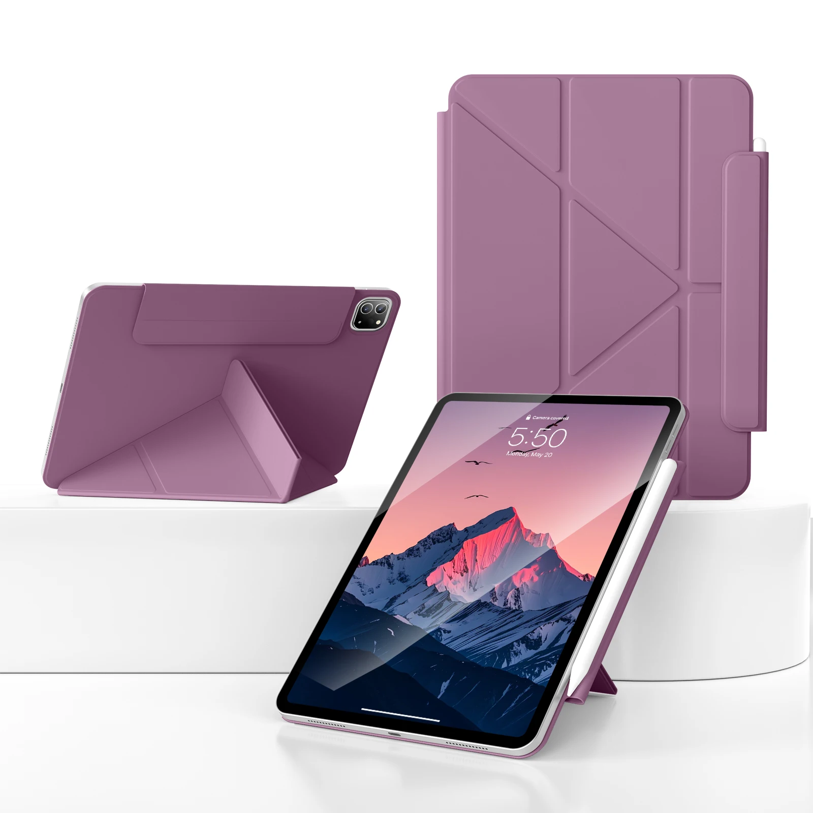 Magnetic Detachable Y-Shaped Folding Cover Case