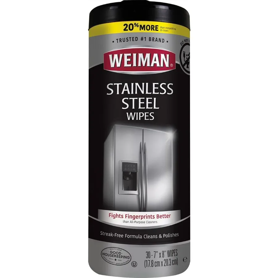 Weiman Stainless Steel Cleaning Wipes 30 Count