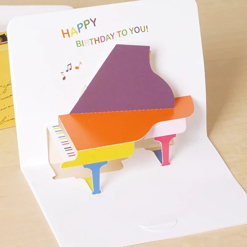 3D Pop-Up Cards Birthday Card Thank-you Girl Kids Wife Husband Birthday Gift Cake Greeting Card Postcards Gifts
