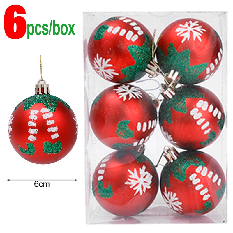 thumbnail image 1 of 24/6 piezas de bolas navideñas galvanizadas, adornos colgantes para árbol de Navidad, adornos de bolas navideñas para fiestas de Año Nuevo, decoración del hogar, 1 of 5