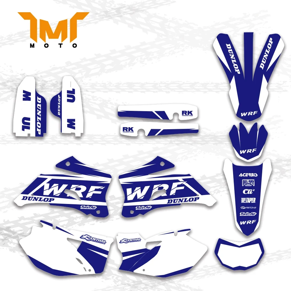 TMT Motorcycle Fairing Graphics Background Decal Sticker for Yamaha WR450F 2007-2011 WR250F  2007-2013 WRF 250 450 WR 250F 450F