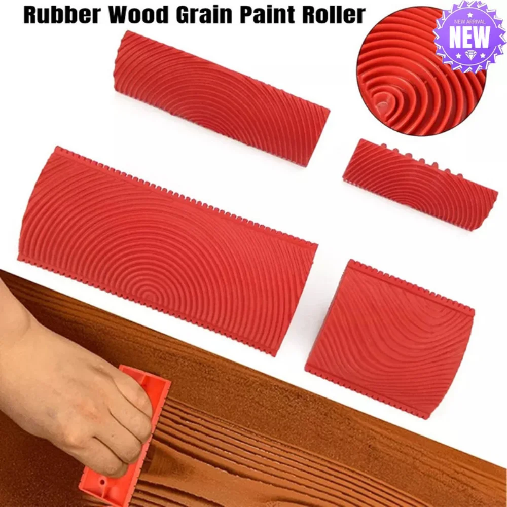 Rubber Wood Grain Paint Roller Imitation Wood Grain Pattern Paint