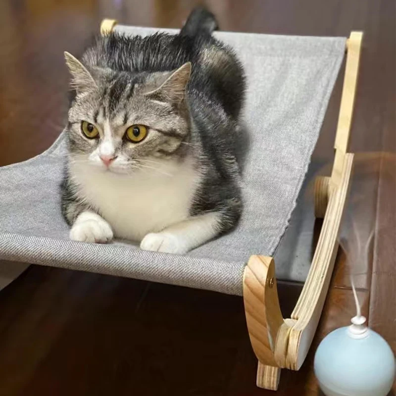 

Pet Rocking Chair All-season Universal Linen Mesh Breathable Cat Dog Small Lounge Chair Fadou Xiong Keji Splicing Chair Supplies