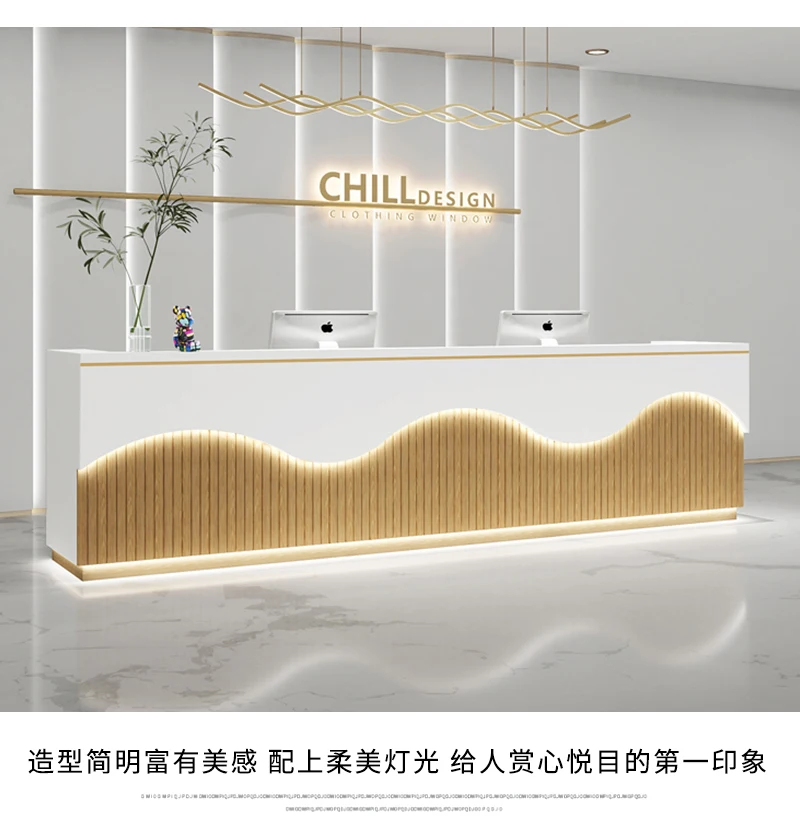 Description Picture 4 of itemCounter Computer Reception Desks Beauty Corner Rostrum Mobile White Desk Luxury Modern Mesa De Escritorio Office Desk Furniture