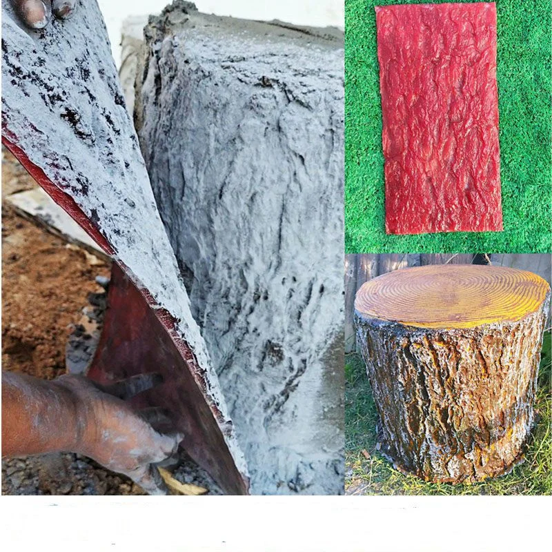 Tree Pressing Mold for Decoration Fake Cement Making Garden Simulation Bark Imitation Stake Stump Bark Home Decor