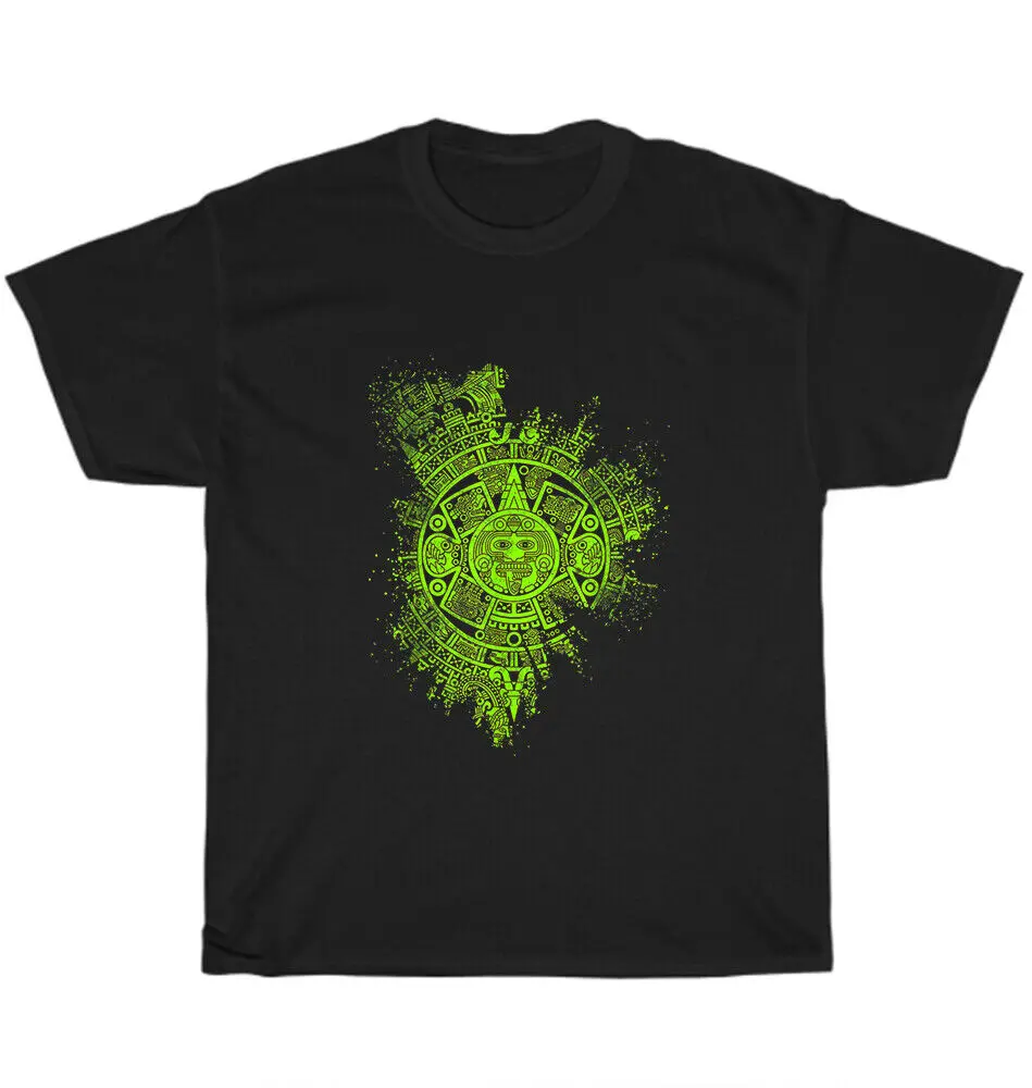 Calendario Azteco Mexican Native Mayas Mayans Art Ancient Civity T-Shirt Gift Maniche Lunghe