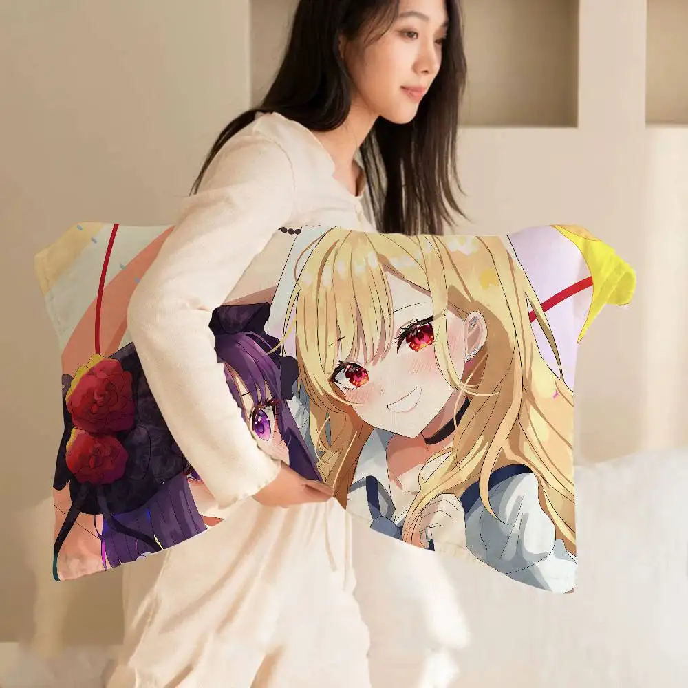 M-My Dress-Up Darling 마린 키타가와 애니메이션 신제품 속건성 폴리에스터 베개 타월 - 가정용 머리 기름때 방지 커버