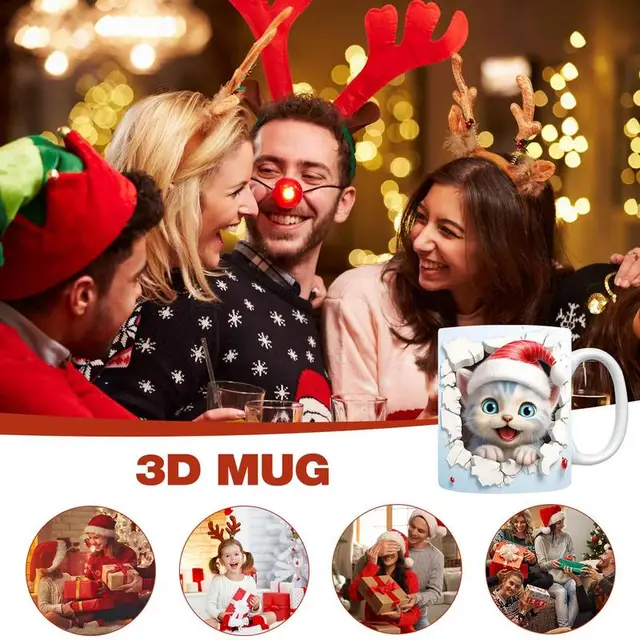 3D Cat Coffee Mug 5