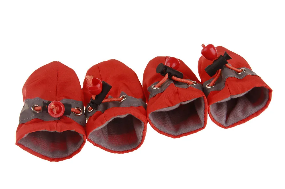 Title 4, 4pcs Antiskid Puppy Shoes Waterproof Winter Pet...
