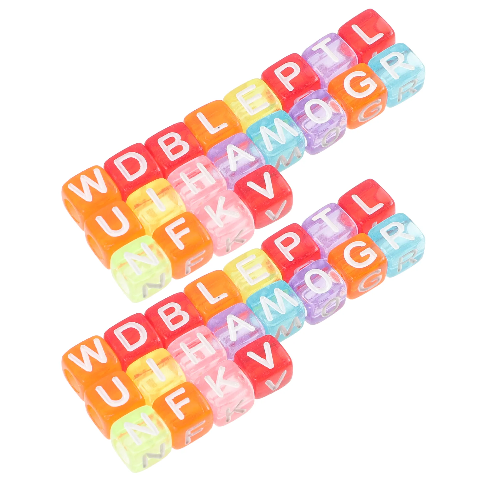 

50Pcs English Letter Beads DIY Alphabet Material Mini Letters Beads Multi-use Colored Letter Beads