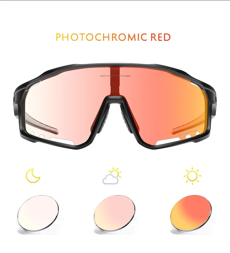 Óculos de sol fotocrômicos KAPOVE para ciclismo, feminino e masculino, MTB, mountain bike, estrada, esportes ao ar livre, bicicleta_voghion.com