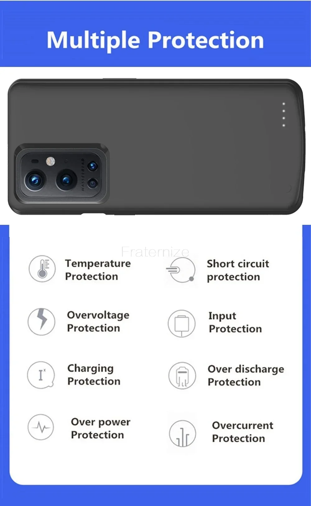 보조배터리 배터리 충전기 케이스, 휴대용 확장 충전 케이스, 원플러스 9 9R USB 보조베터리 커버
