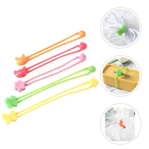 Bento Box Fixing Bands 10pcs Silicone Rubber Strap