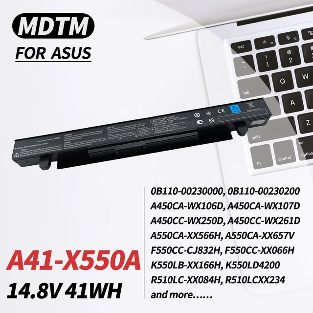 A41-X550A A41-X550 Battery for Asus X550VX X550J R510C A450 A550 F450 F550  P450