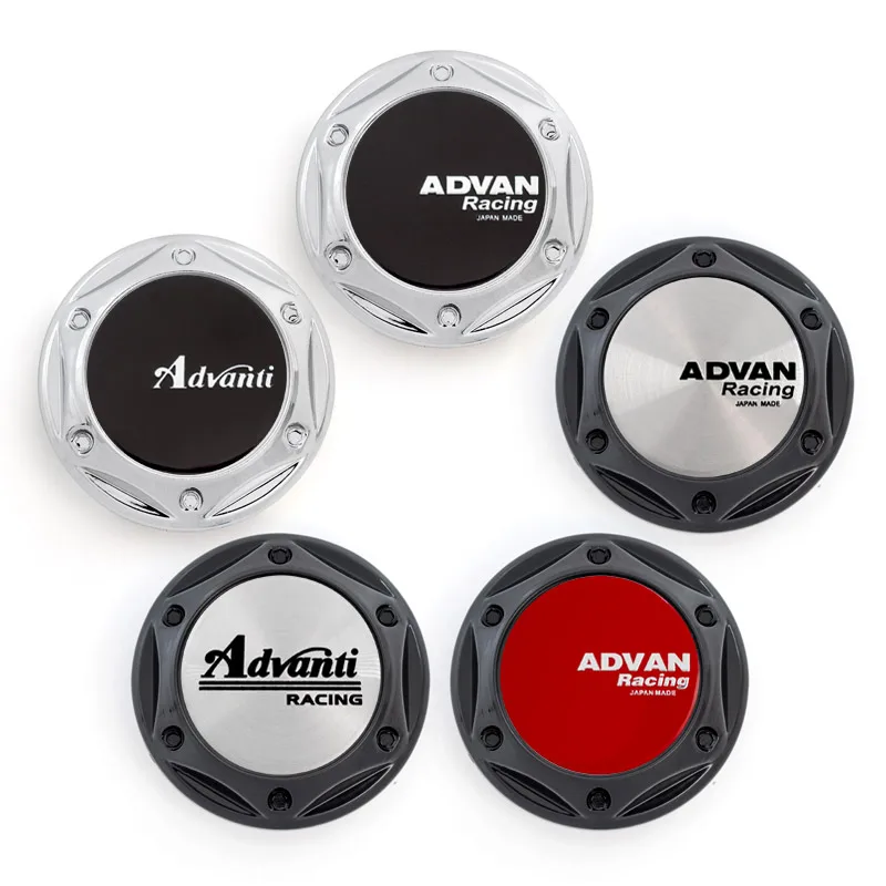 4PCS/lot 68MM Car Wheel Center Caps for ADVAN Racing Advanti Wheel Emblem Logo Car Styling Accessories Dust-Proof Cover