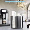 Rotatable Plastic Cup Storage Organizer 360°Dispenser 4 Compartment Cups and Lids Holder Detachable Desktop Coffee Cup Dispenser 1