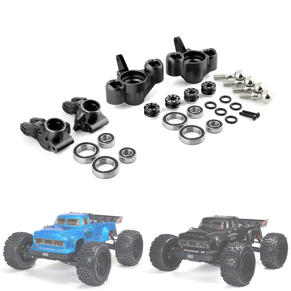 1/8 Arrma KRATON 아웃캐스트 BLX 6S V5 RC카 업그레이드 부품 액세서리, 2개의 자스민용 메탈 프론트 스티어링 너클 리어 허브 캐리어
