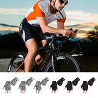 Fingerless Work Gloves Adjustable Wrist Gym Gloves Anti Slip Reinforced Palm Hand Out Mittens For Hunting Cycling Climbing 2
