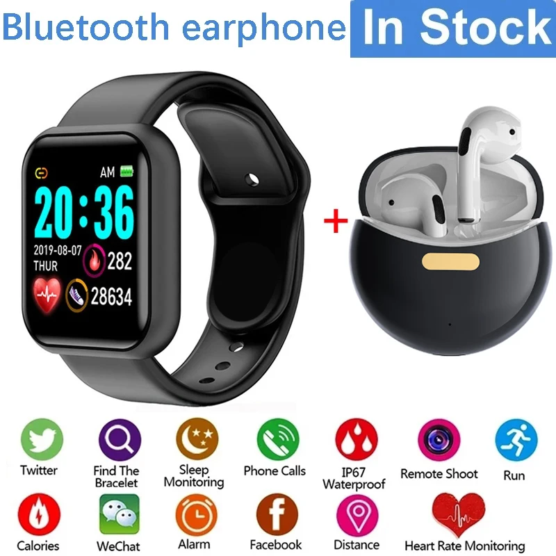 Smart Watch For Kids Child Smartwatch Uomo Donna Sport Fitness Tracker Frequenza Cardiaca Orologio Digitale Auricolare Per Xiaomi Apple Watch