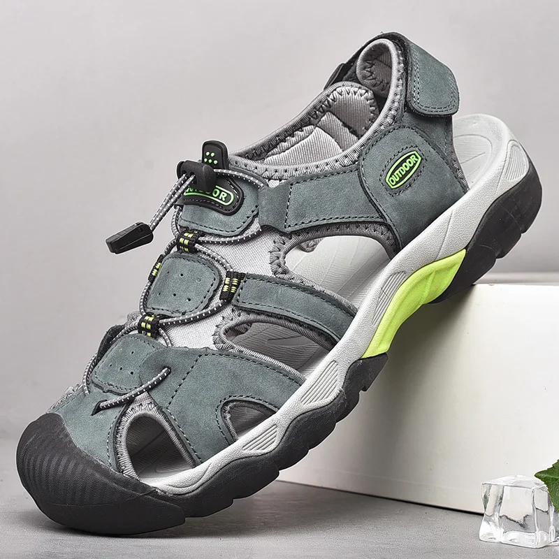

Men's Shoes 2023 New Summer Men's Casual Shoes Outdoor Anti-slip Beach Sports Shoes Baotou Retro Platform Sandals Soft Sole