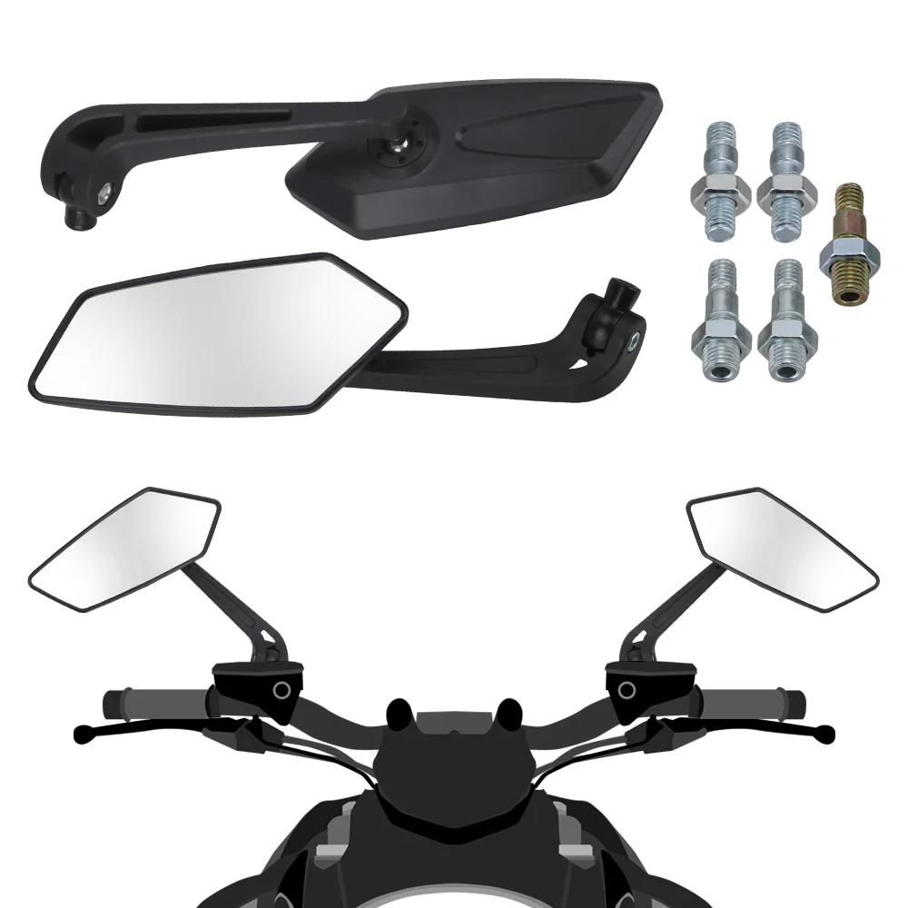 Motorcycle Handlebar Rearview Mirror Bar End Mirror For Cafe Racer Scooter Motocross 8/10mm
