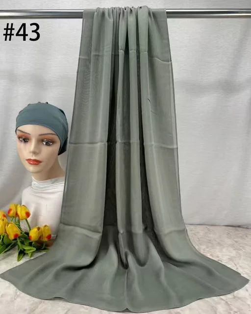 Mini Hijab Modal avec sous-bonnet – Ensemble Basique Extensible, Foulard Fin et Respirant, Protection Solaire, Voile 165*50cm