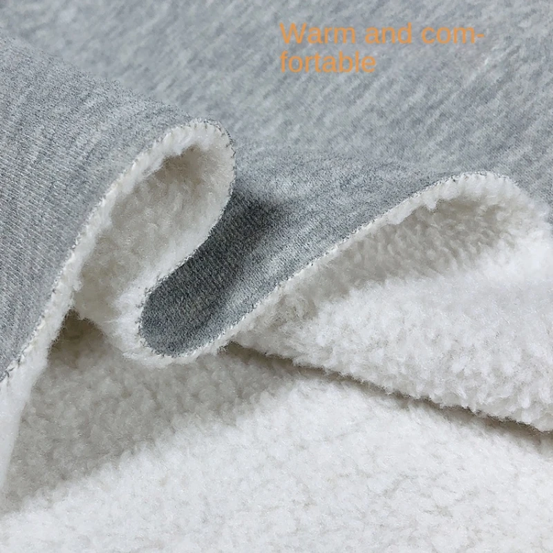 

Warm Australian Grain Velvet Hoodie Fabric Knitted Cotton for Sportswear Wholesale Cloth DIY Apparel Sewing By The Meter