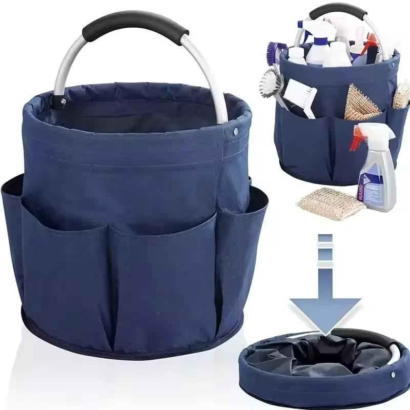 Collapsible Oxford Cloth Storage Basket for Picnic and Gardening