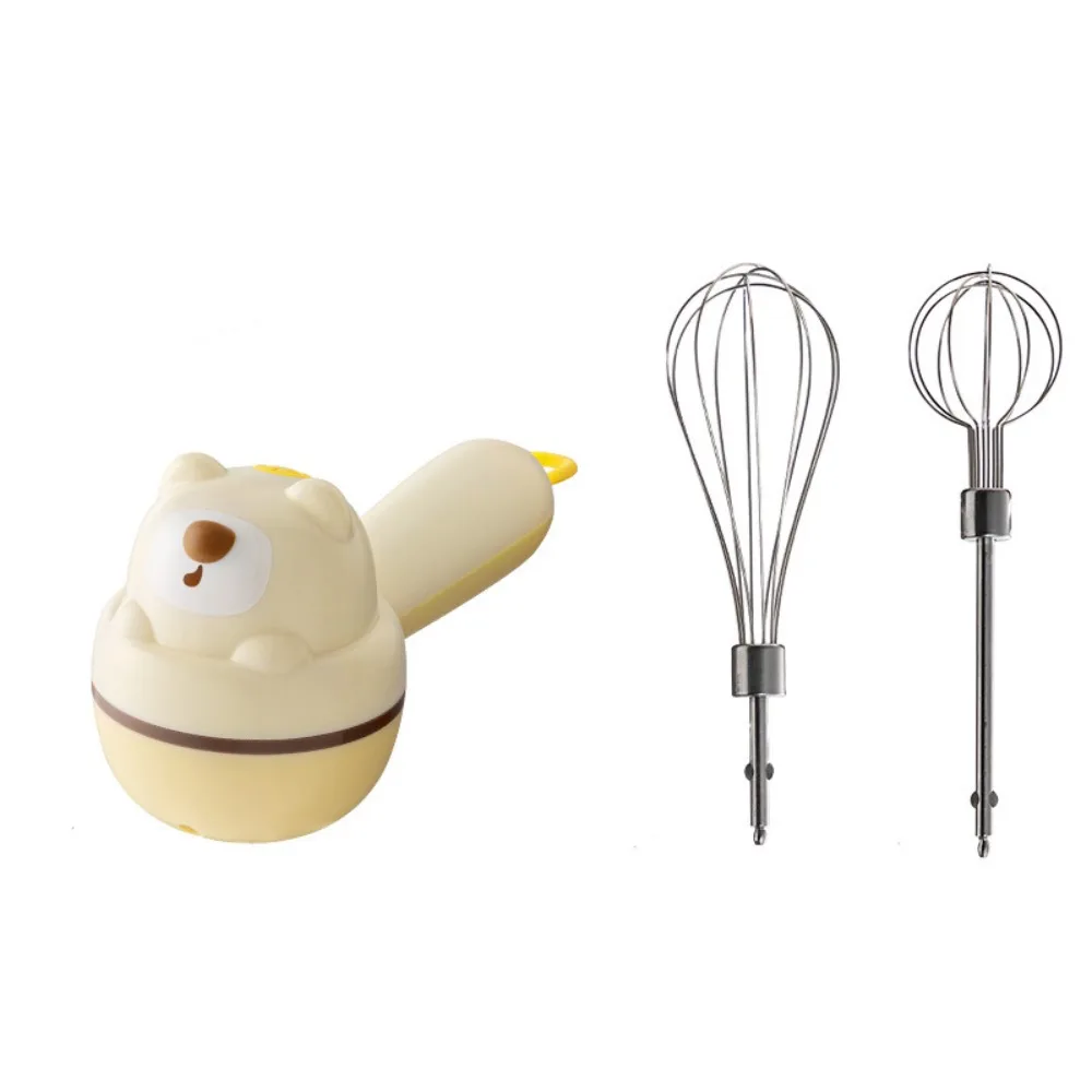 Household Handheld Bear Electric Eggs Beater Rechargeable Labor-saving Egg Whisks Cordless Cream Whipper Milk