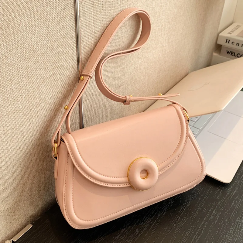 Casual Women's Bag Fashion 2023 New Texted Square Bag Solid Color Popular Shoulder Bag PU Leather Handbag Shoulder Bags Flap Bag