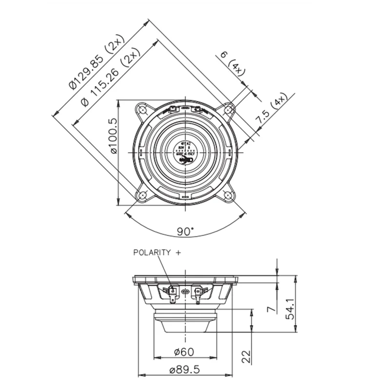 Faital Speakers Original Italiy 4FE42 4"-40W-94dB 4 Inch Woofer Unit Voice Coil 25mm Neodymium Full Range Woofer 8Ω （1PCS） 2