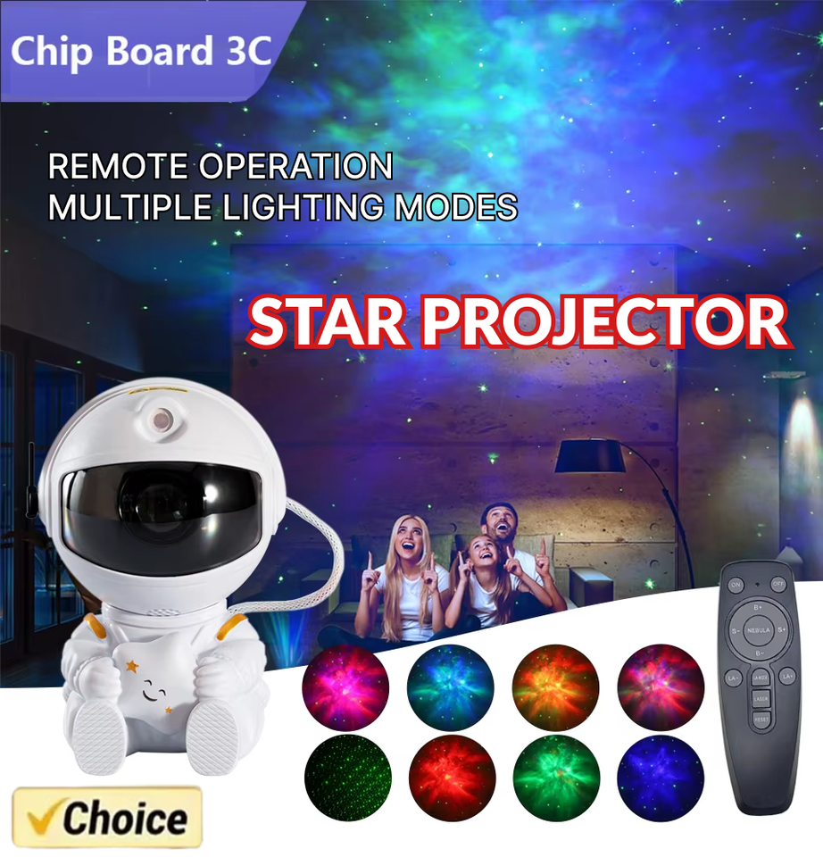 Star Projector Galaxy Night Light Astronaut Space Projector Starry Nebula Ceiling LED Lamp for Bedroom Home Decorative Kids Gift