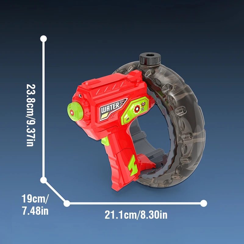 Space Concentrator Ring Handheld Cool Light Large Capacity Electric Water Gun Toy Children Beach Outdoor Shooting Toys for Kids 6