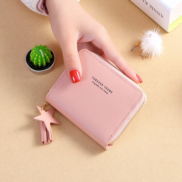 Fashion Womens Wallets Tassel Short Wallet For Woman Mini Coin Purse Ladies  Clutch Small Wallet Female Pu Leather Card Holder - Bags & Luggage - Temu