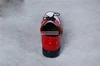 Hip Hop Breaking Ruby Blue White Mirror Surface Leather Shoes Classic Popping Locking Chunk Shoes Red and White Mirror Shoe 6