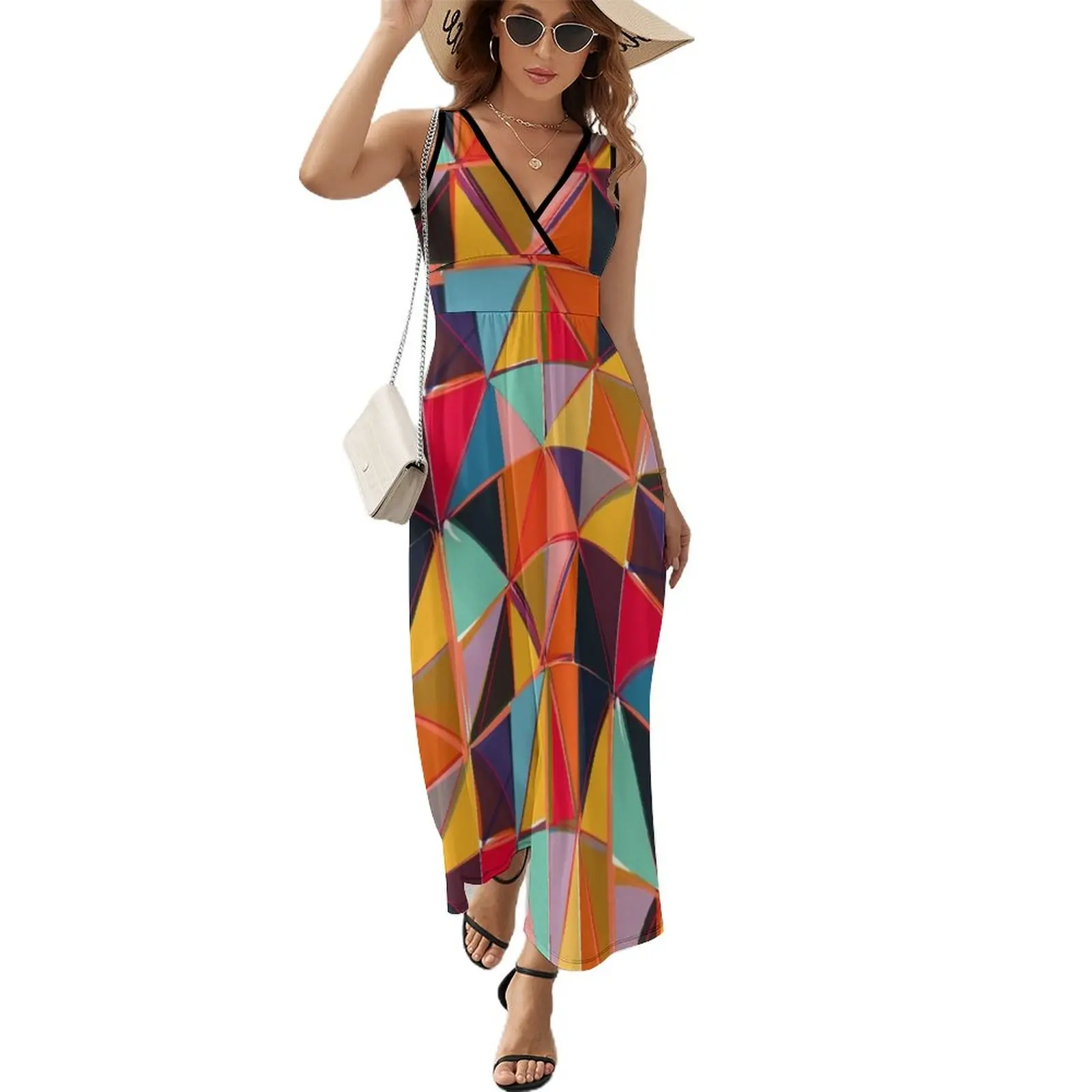 

Square Triangles 2 Sleeveless Dress women's evening dress 2024 Dance dresses