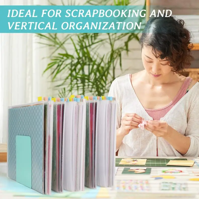 Scrapbook Paper Organizer 12 X 12 Scrapbook Holder Storage With Sticky Index Tabs Arts & Crafts Storage Organizers scrapbooking paper