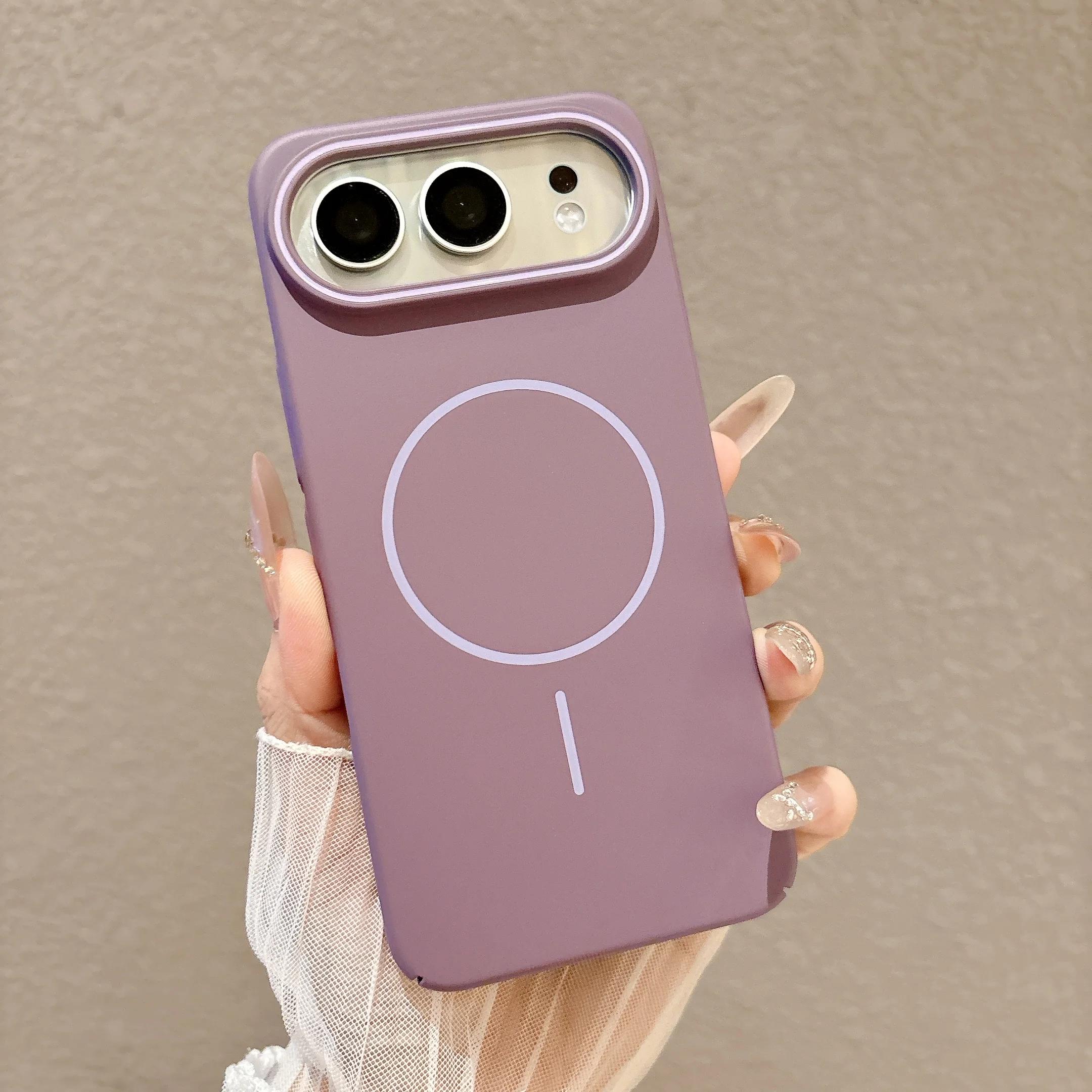 Matte Hard PC Magnetic Slim Cover with Wireless Charging Compatibility