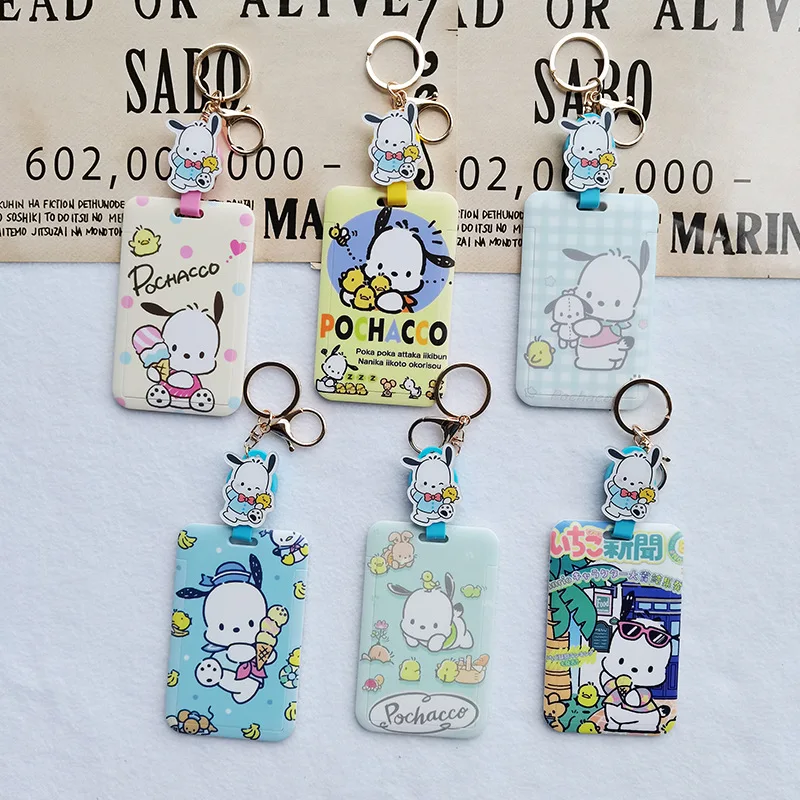 

Набор карт Kawaii Sanrio, почтовый идентификационный набор, карта управления доступом в метро, анти-потеря, легко вытащить, набор карт, подвеска, подарок на день рождения