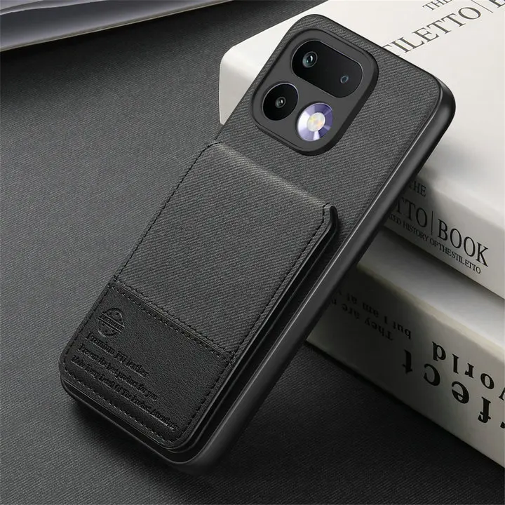 Premium RFID Leather Wallet Card Holder Case with Stand Feature