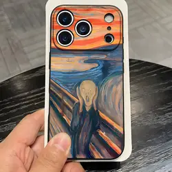 Vincent Van Gogh Oil Art Painting Silicone Phone Case - iPhone 15 Plus (Black1)