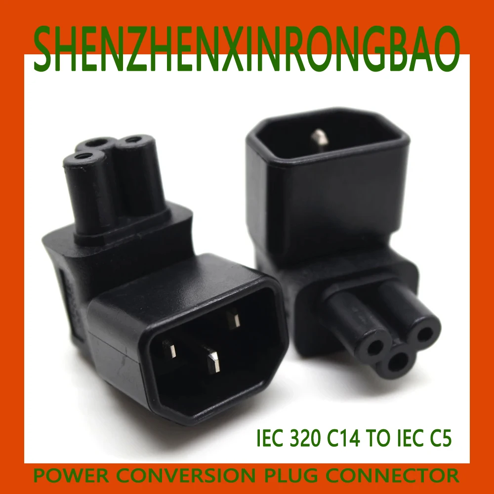 

Universal Power Adapter IEC 320 C14 to C5 Adapter Converter Vertical 90 Degree Angle C5 to C14 AC Power Plug Socket Connector
