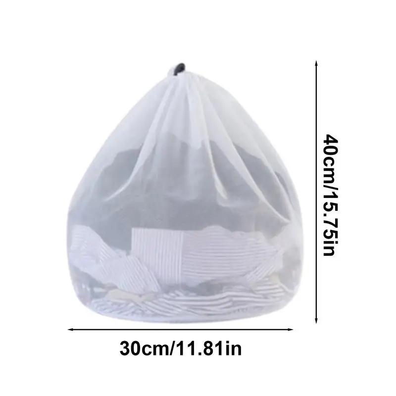 Laundry Bag Drawstring Strap Mesh Wash Bags Washable Laundry Delicates Bag Dirty Clothes Net Bags For Home Dorm Apartment laundry bag