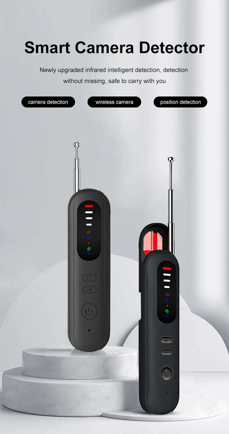 Camera detector, travel security guard, infrared scanner, anti-eavesdropping, positioning signal detector T06
