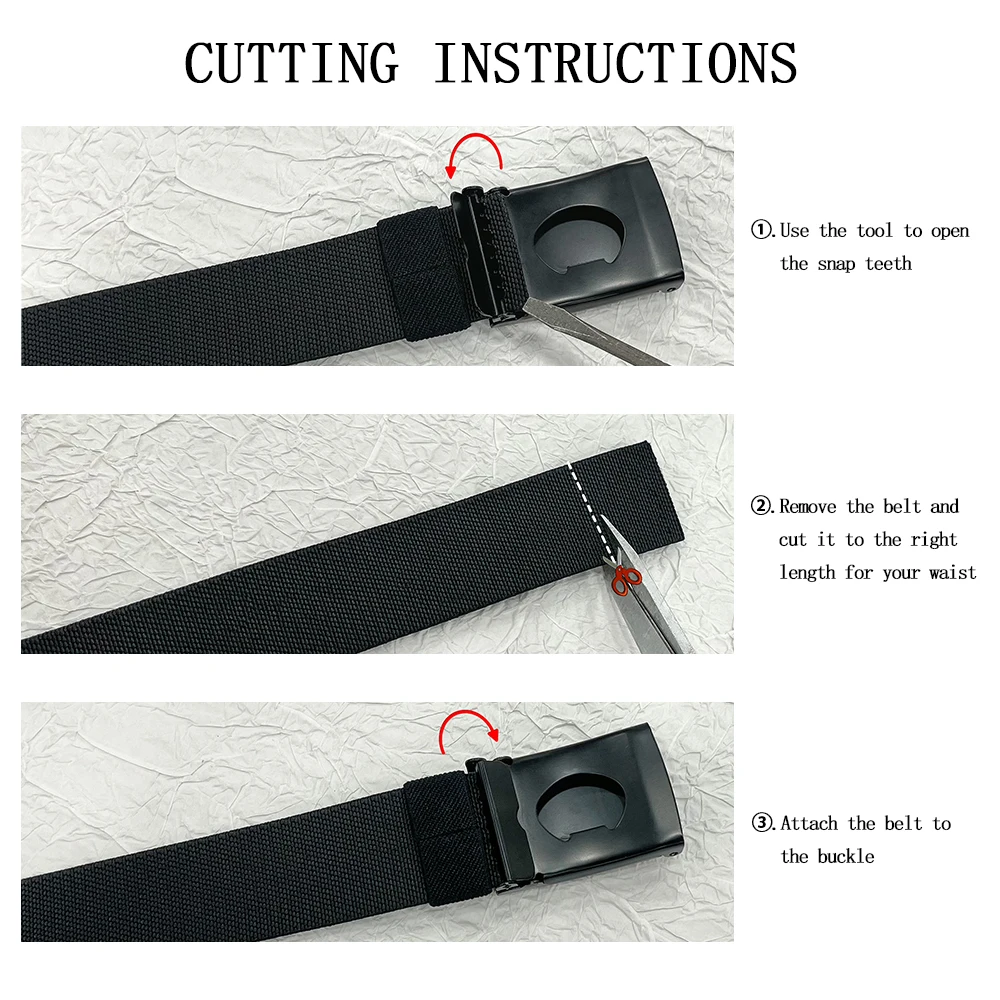Neuer Golf-Sportgürtel, elastischer Gürtel, taktischer Gürtel, Metall, automatische Schnalle, robustes Stretch-Nylon, Herren-Militärgürtel, 125 cm – Detail 3