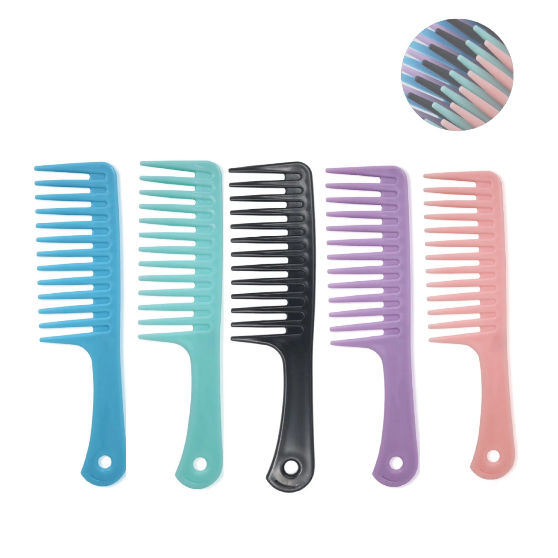 Wide Spikes Tooth Hairdresser Comb Heat Resistant Woman Wet Hook Curly