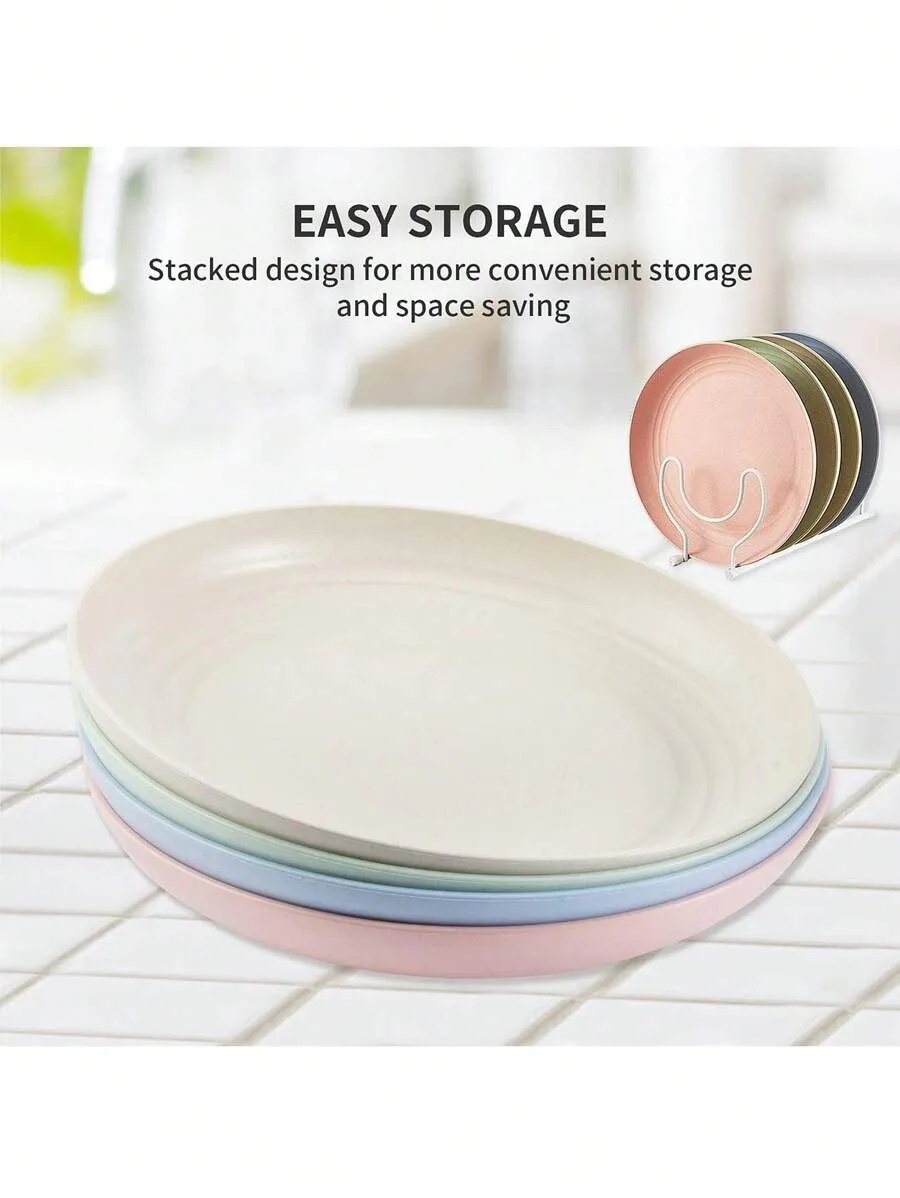 8pcs Plastic reusable plate 5