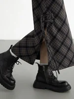 CHIC VEN – jupe longue décontractée pour femmes, nouveau Style doux et Cool, taille haute, fente à carreaux, demi-jupe Tube droit, printemps automne 2024 2