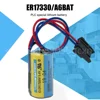 20pcs Genuine A6BAT 3.6V Programmable Controller Battery for CNC System Servo 1700mAh with Plug ER17330V Lithium 2/3A Battery 2