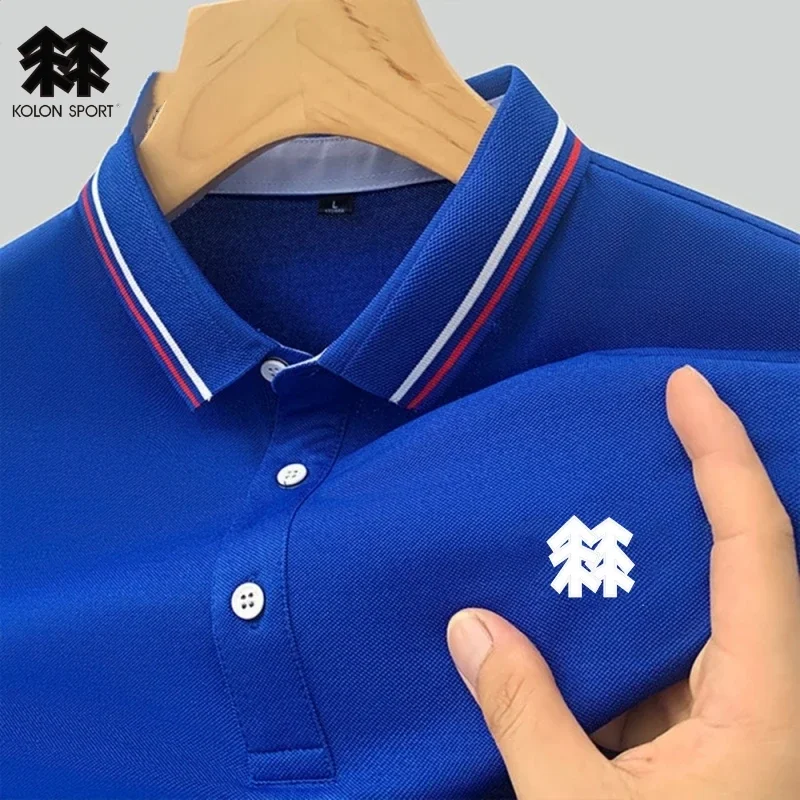 2024 Summer New Embroidered Brand Polo Shirt Men's High Quality Fashion Casual Comfortable Breathable Short Sleeved T-shirt Top